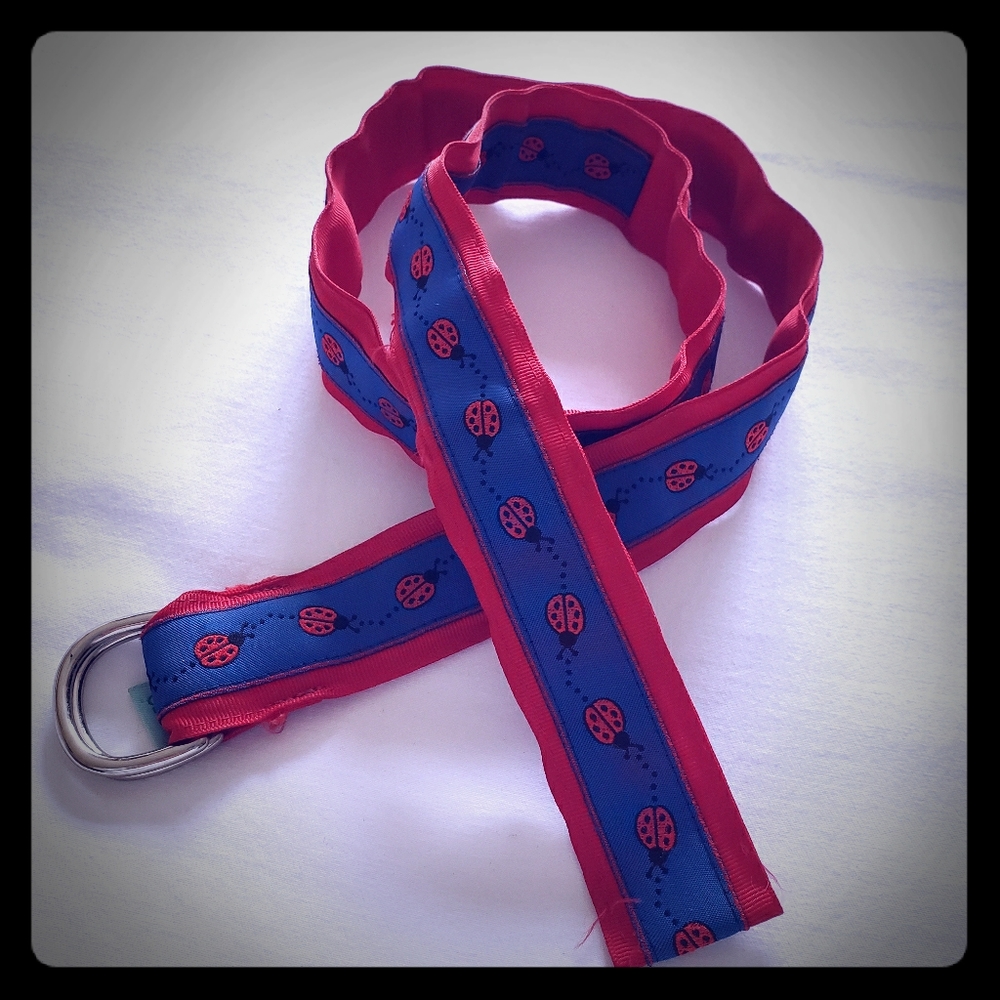 Vintage 2000s Eliza B. Ladybug Ribbon Belt Medium